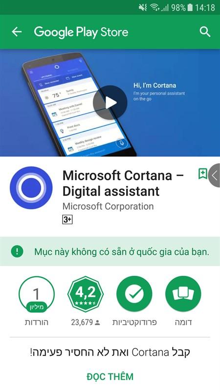 Chọn phiên bản Microsoft Cortana mới nhất