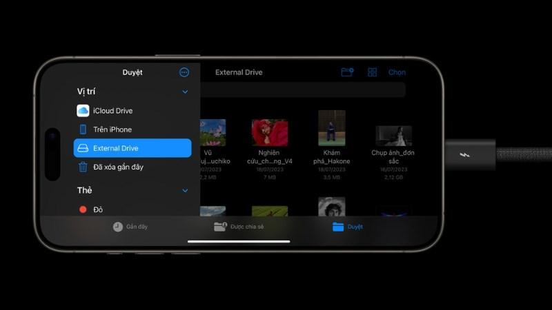 Tốc độ truyền tải dữ liệu trên dòng iPhone 15 thông qua việc chuyển đổi sang cổng sạc USB Type-C