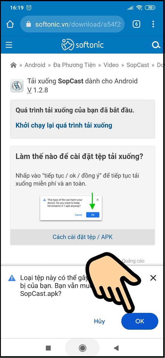 Hướng dẫn Tải và Cài đặt SopCast APK Xem Bóng Đá Miễn Phí Trên Android