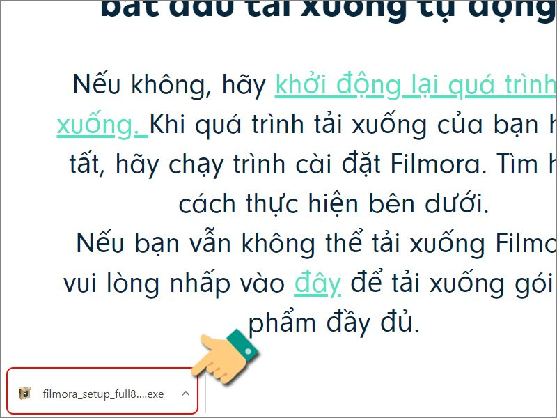 alt: Chạy file cài đặt Filmora