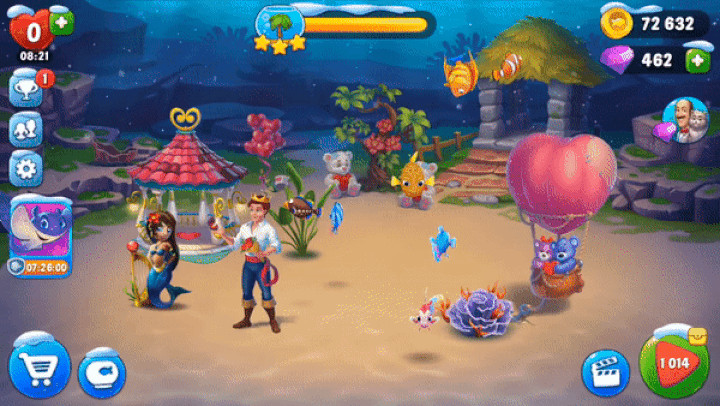 alt: Giao diện chơi game Fishdom