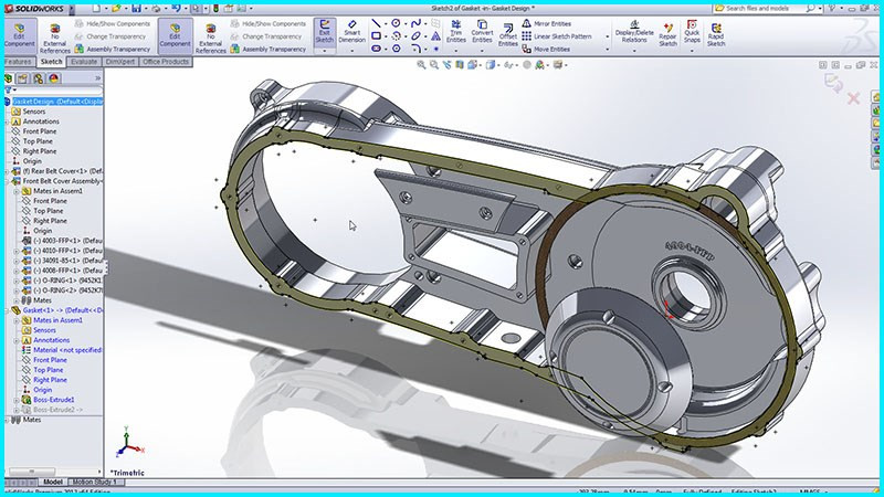 alt: Hình ảnh minh họa khả năng thiết kế mô hình 3D chi tiết của Solidworks.