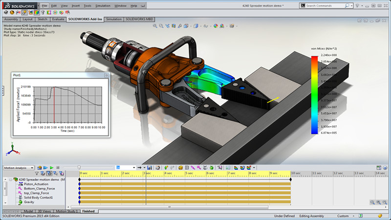 alt: Hình ảnh minh họa tính năng lắp ghép các bộ phận thành sản phẩm hoàn chỉnh trong Solidworks.