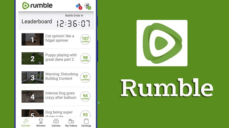 Alt: Rumble - Ứng dụng xem video và kiếm tiền