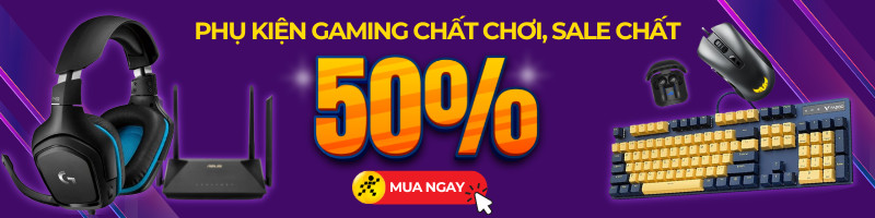 alt text: Banner quảng cáo chuột gaming, bàn phím gaming, tai nghe gaming