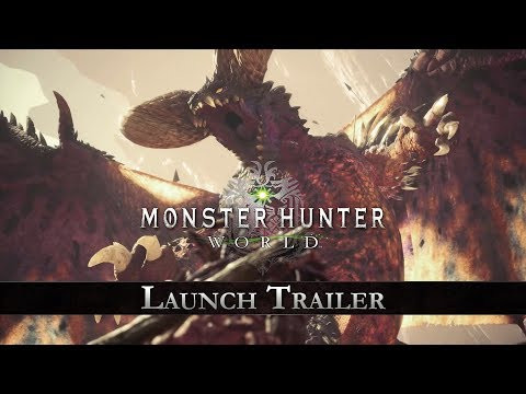 alt text: Cảnh săn quái vật trong Monster Hunter: World