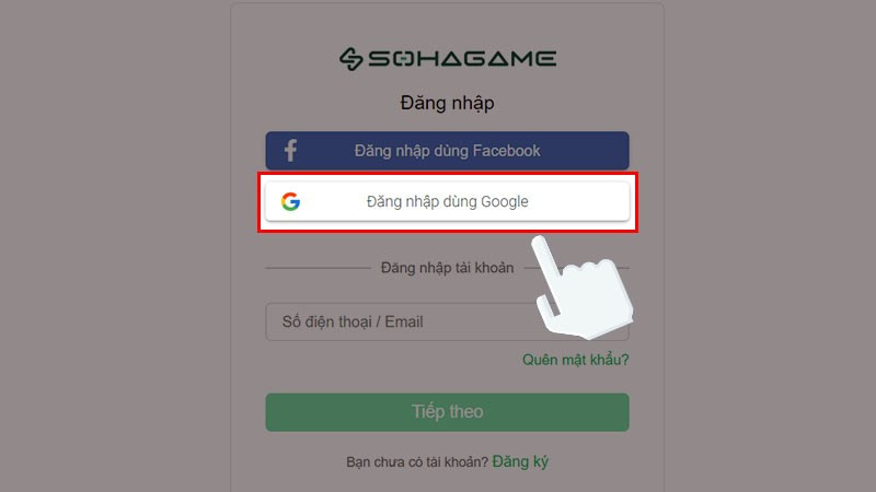 alt text: Đăng nhập tài khoản