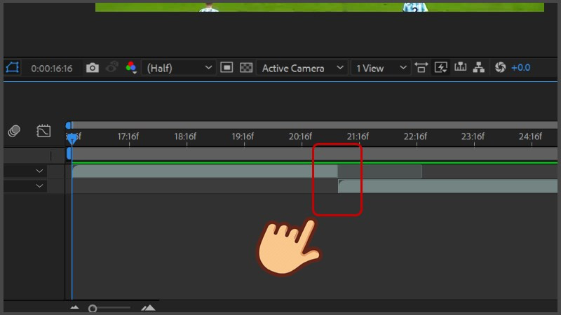 alt text: Ghép nối các video trên timeline After Effects