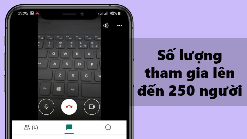 alt text: Google Meet hỗ trợ cuộc họp lên đến 250 người