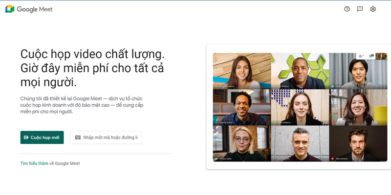 alt text: Google Meet trên các thiết bị khác nhau