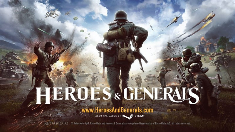 alt text: Hình ảnh gameplay Heroes & Generals với bối cảnh Thế chiến II