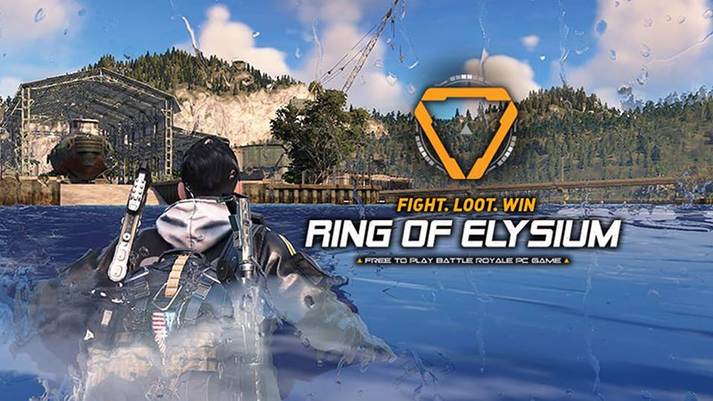 alt text: Hình ảnh gameplay Ring of Elysium với người chơi đang di chuyển trên bản đồ tuyết