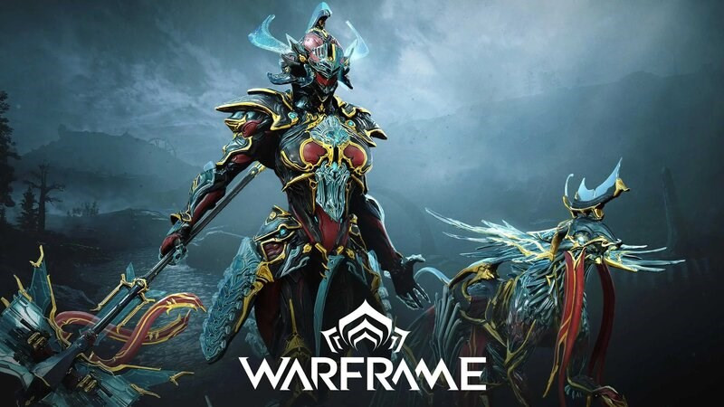 alt text: Hình ảnh gameplay Warframe với nhân vật Tenno đang chiến đấu bằng kiếm