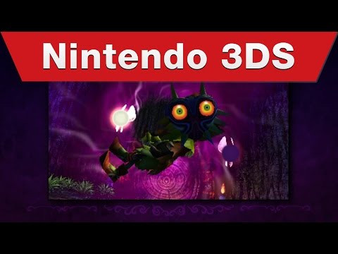 alt text: Link đối mặt với Skull Kid trong The Legend of Zelda: Majora's Mask 3D