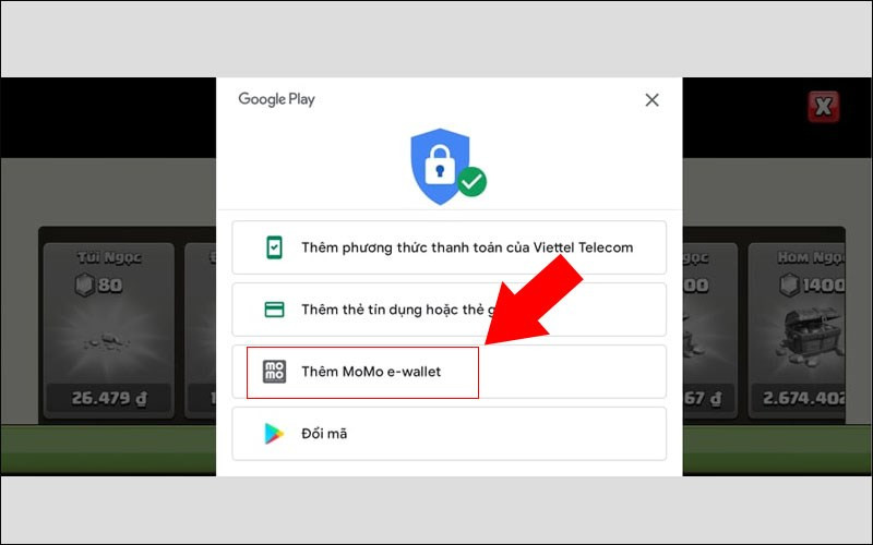 alt text: Nạp Gem bằng MoMo