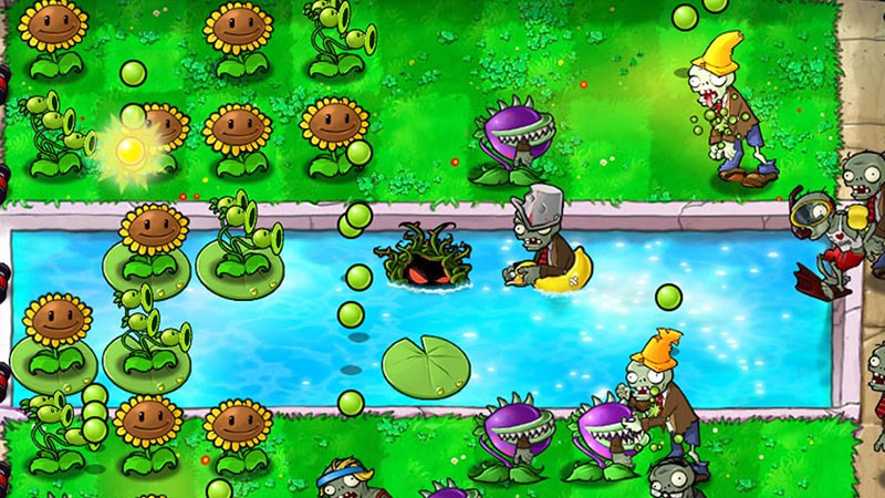 alt text: Plants vs Zombies - Hình ảnh các loại cây trồng chiến đấu với zombie