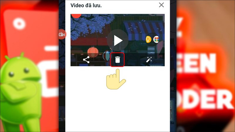 alt text: Xóa video