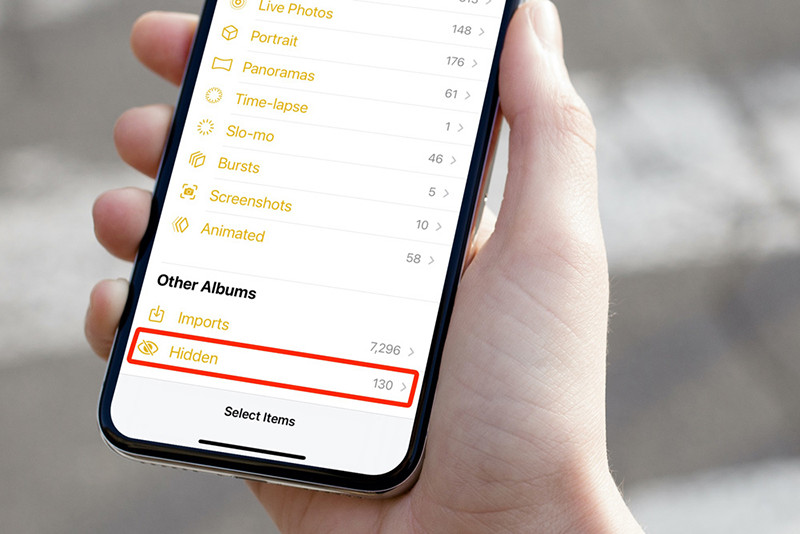Ẩn album ảnh trên iPhone