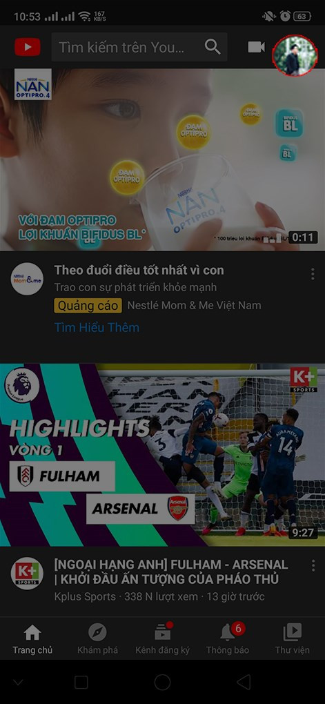 Ảnh đại diện YouTube