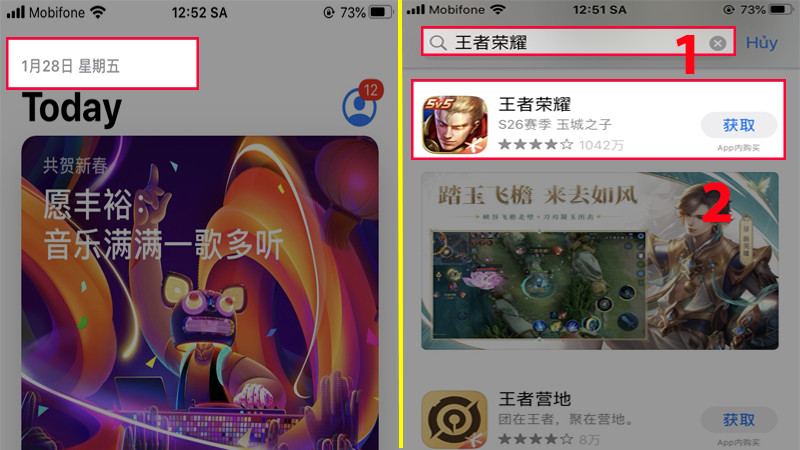 AppStore chuyển v&ugrave;ng th&agrave;nh c&ocirc;ng sang tiếng Trung, bắt đầu t&igrave;m từ kh&oacute;a