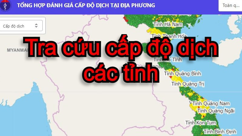 Bản đồ cấp độ dịch COVID-19