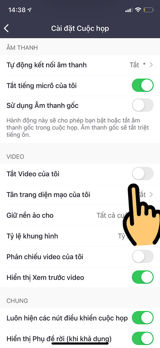 Bật camera trên Zoom