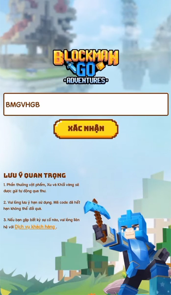 Code Blockman GO Garena Mới Nhất Tháng 10/2024: Cách Nhập Code Nhanh Chóng