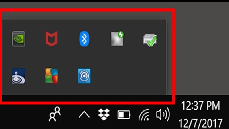 Các biểu tượng trên thanh Taskbar Windows 10