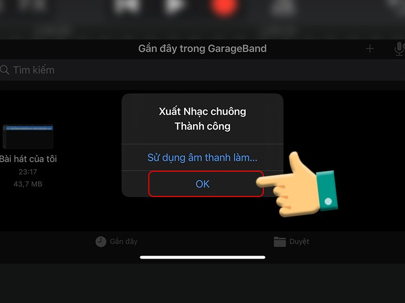 Các bước chi tiết trong GarageBand