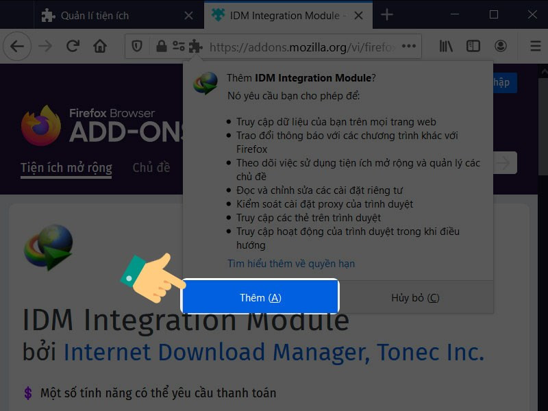 Hướng Dẫn Tích Hợp IDM vào Firefox và Khắc Phục Lỗi Không Bắt Link