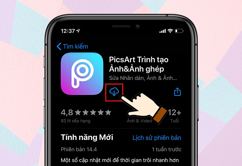 Cài đặt PicsArt trên điện thoại