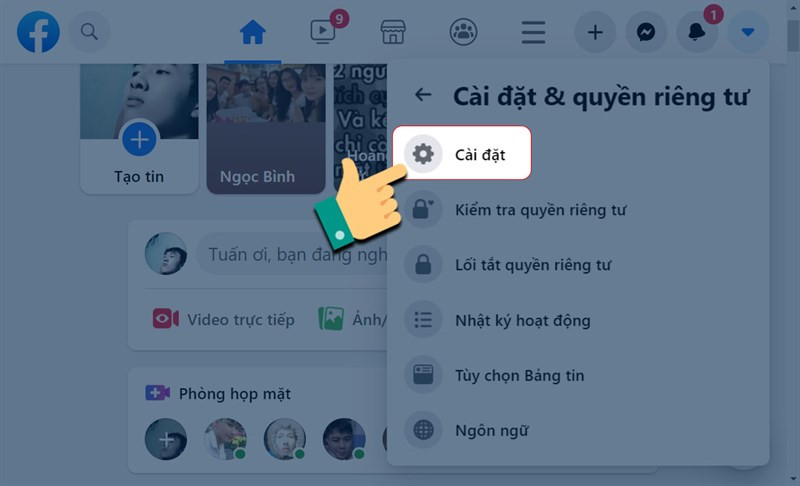 Cài đặt và quyền riêng tư