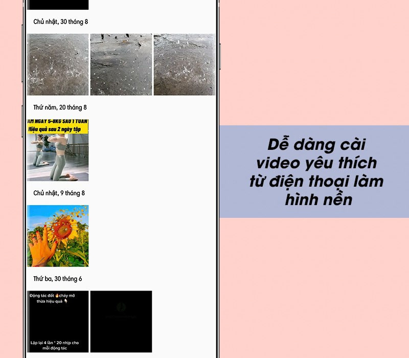 Cài đặt video làm hình nền