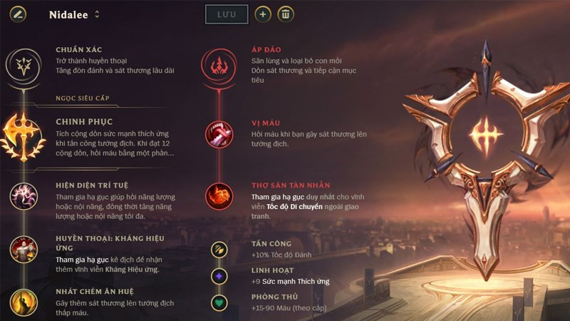 Hướng Dẫn Chơi Nidalee LMHT: Bảng Ngọc, Cách Lên Đồ và Combo Mạnh Nhất