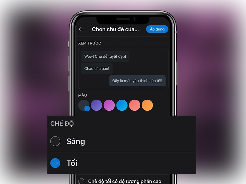 Chế độ tối (Dark Mode) trên Skype