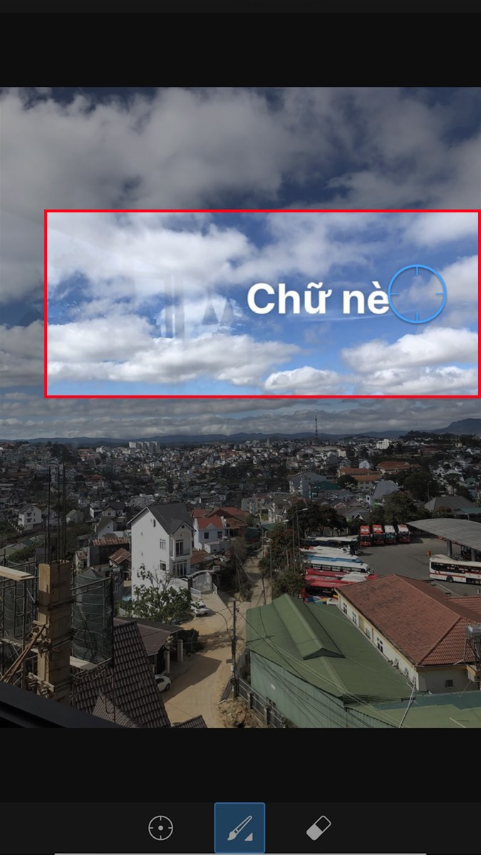 Che phủ phần chữ cần xóa