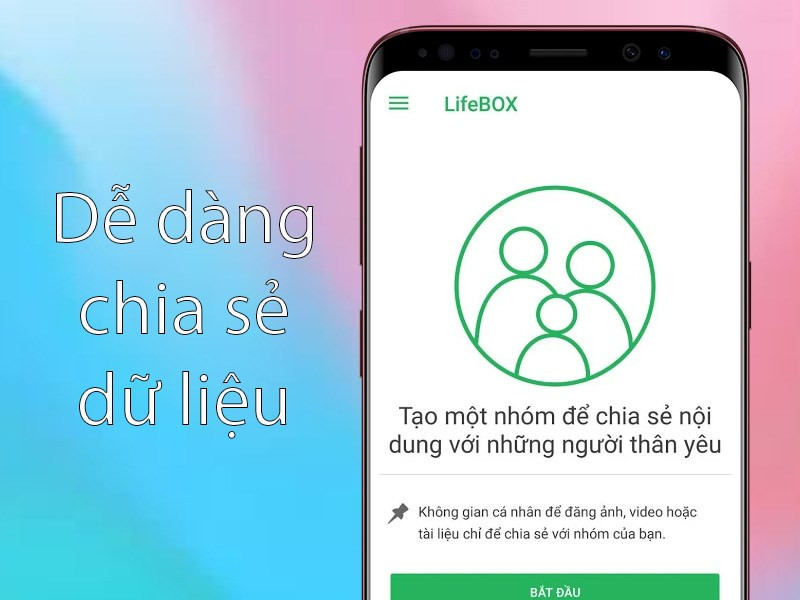 Chia sẻ dữ liệu trên Lifebox