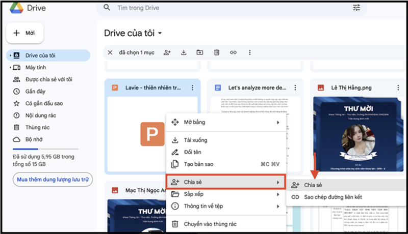 Chia sẻ file PowerPoint qua Google Drive