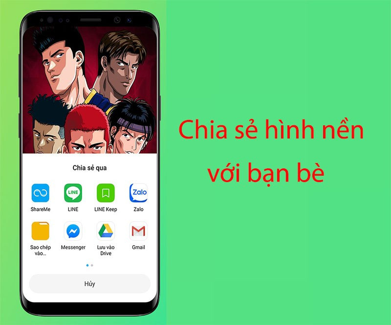 Chia sẻ hình nền với bạn bè