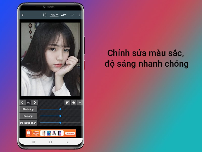 Chỉnh sửa màu sắc, độ sáng, độ tương phản