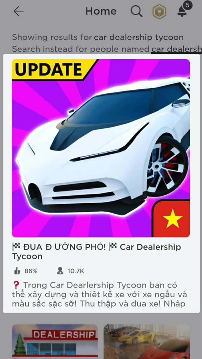 Chọn Car Dealership Tycoon