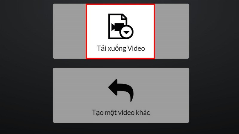 Chọn Tải video xuống để tải video đ&atilde; được gh&eacute;p nhạc về m&aacute;y