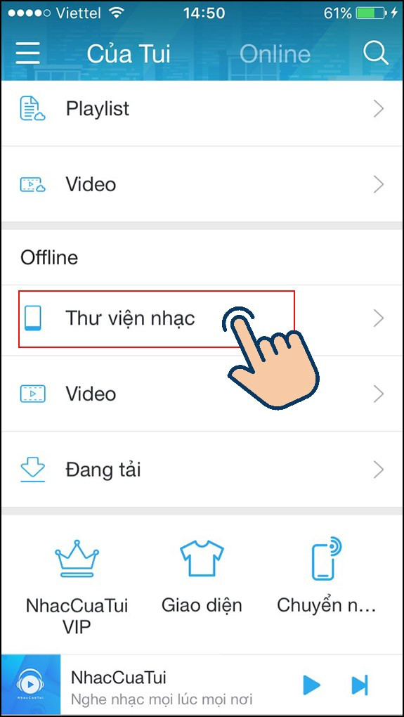 Chọn Thư viện nhạc