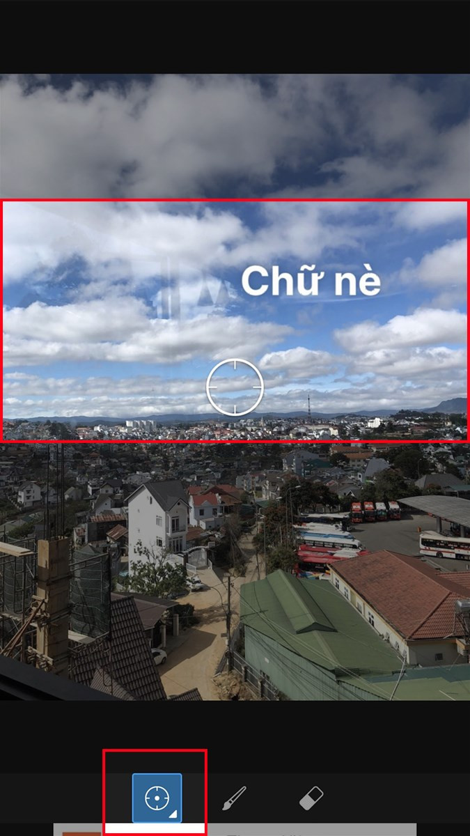 Chọn vùng ảnh muốn nhân bản