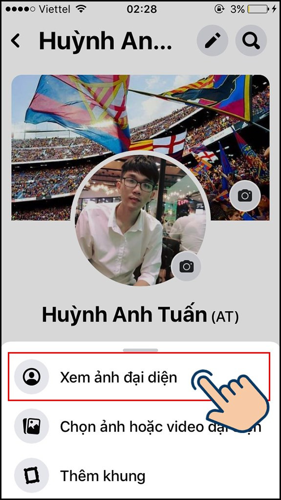 Chọn Xem ảnh đại diện