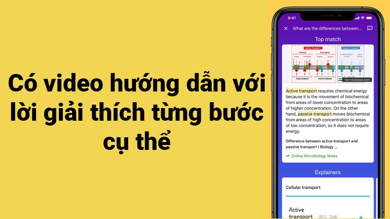 Có video với lời giải thích từng bước cụ thể