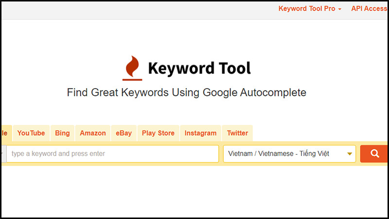 Công cụ Keyword.io Tool