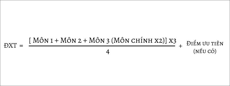 Công thức tính điểm xét tuyển đại học