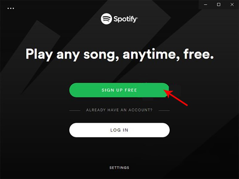 Đăng nhập hoặc đăng ký Spotify