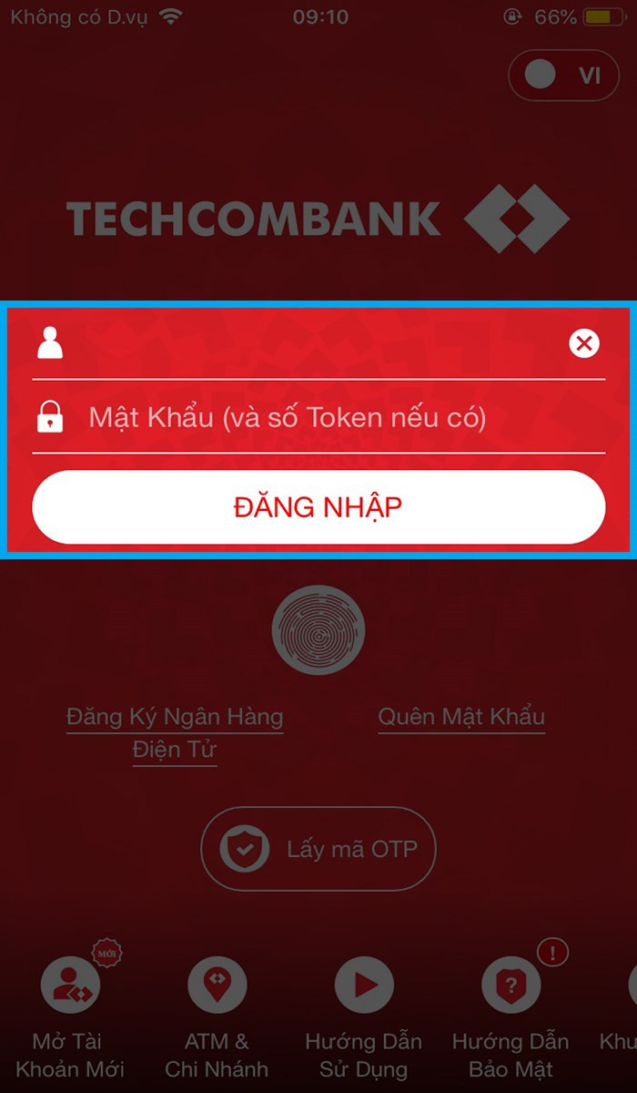 Đăng nhập Techcombank Mobile